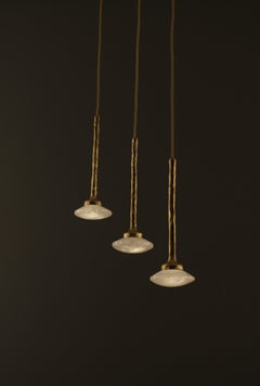 Lampada a sospensione in quarzo bianco di Aver