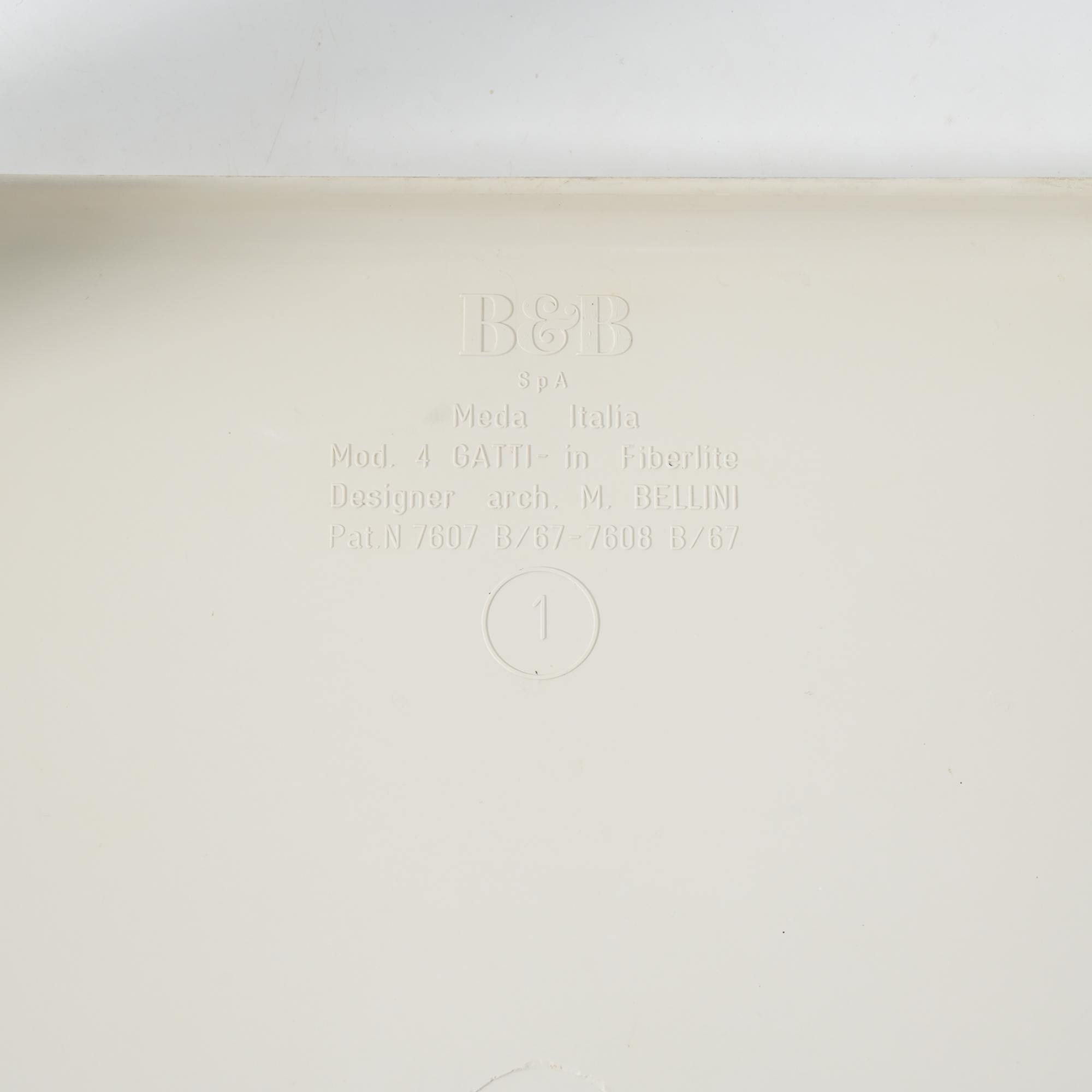 White Quattro Gatti by Mario Bellini for B&B Italia For Sale 14