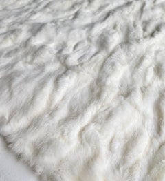 White Rabbit Fur Blanket  7"x 8" - Custom make to any size