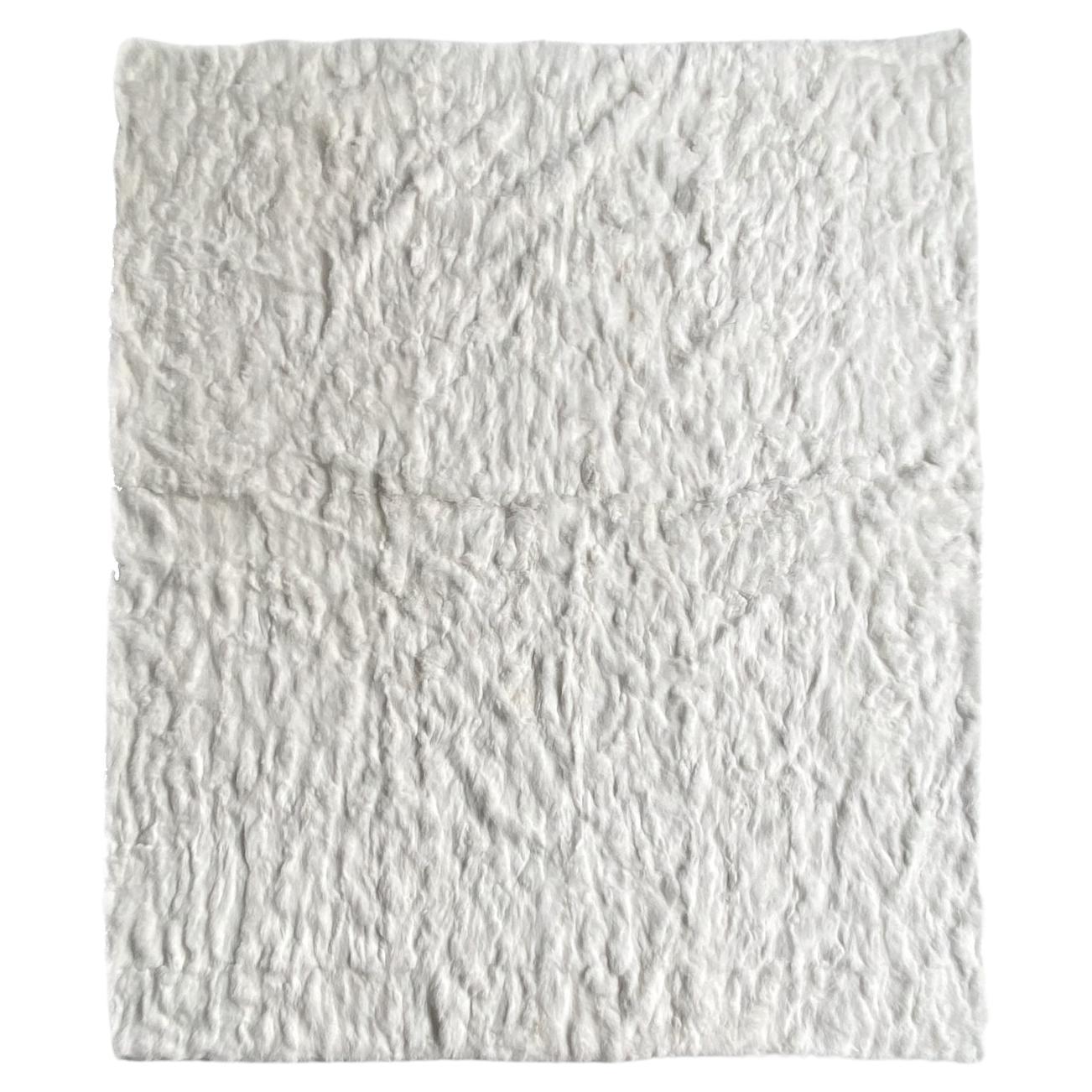 White Rabbit Fur Blanket  7"x 8" - Custom make to any size