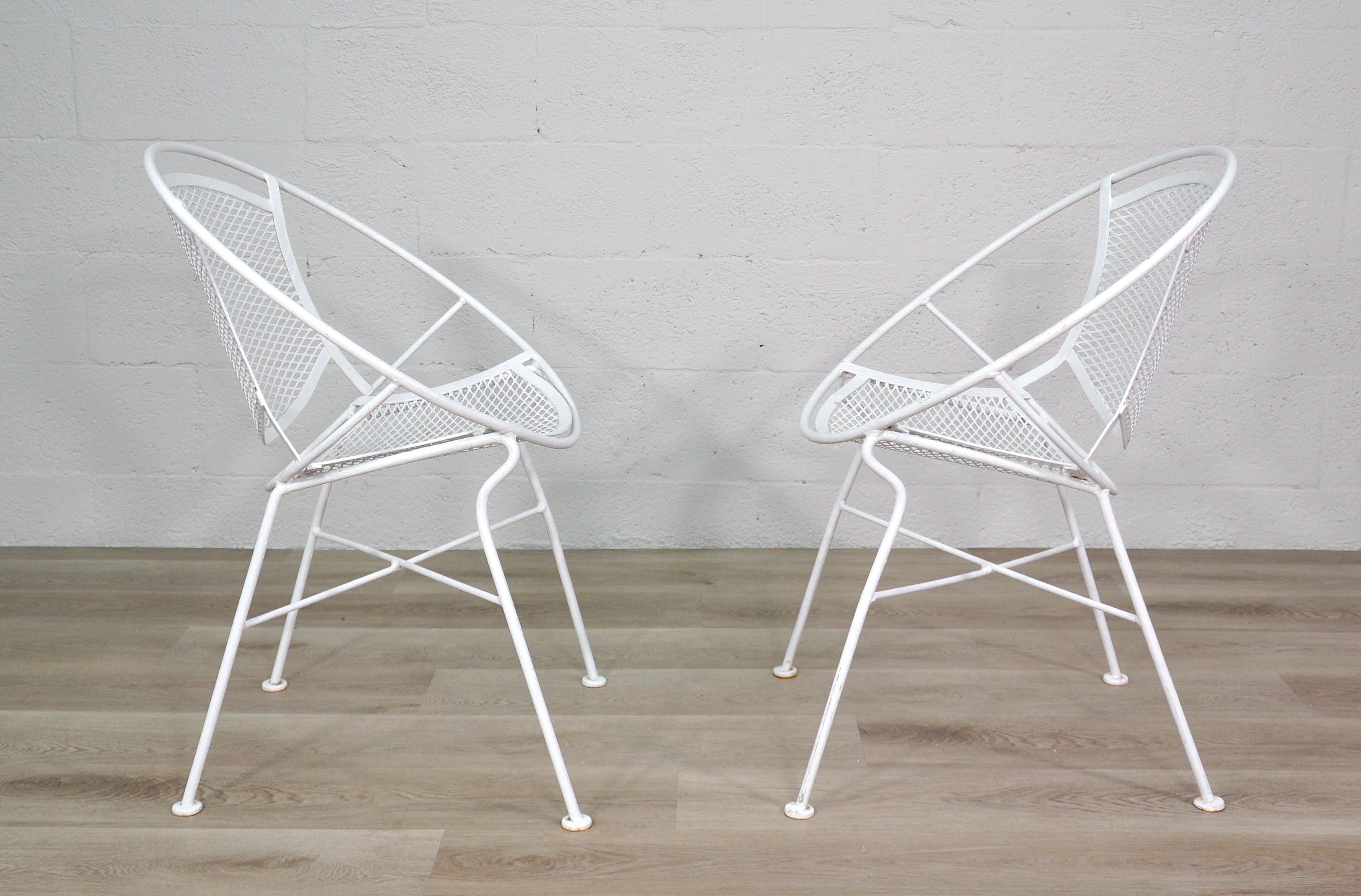 American White Radar Chairs by Maurizio Tempestini for Salterini, 1950s