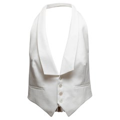 Chaleco blanco Ralph Lauren Purple Label Cadie Halter Talla US 10