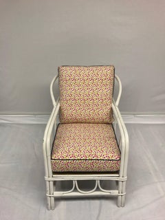 White Rattan Armchair