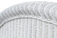 White Rattan Twin Headboards - a Pair