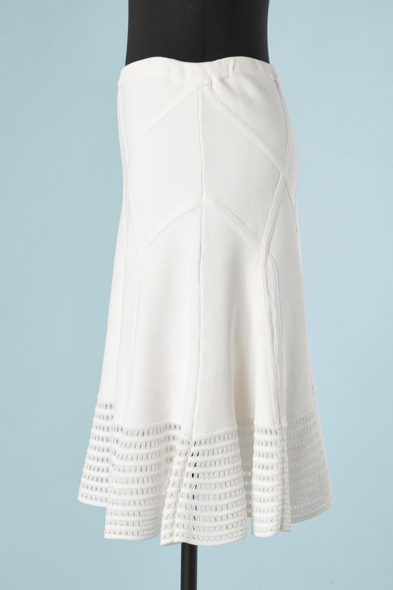 Jupe en tricot de rayonne blanche  Diane Von Furstenberg Bon état - En vente à Saint-Ouen-Sur-Seine, FR