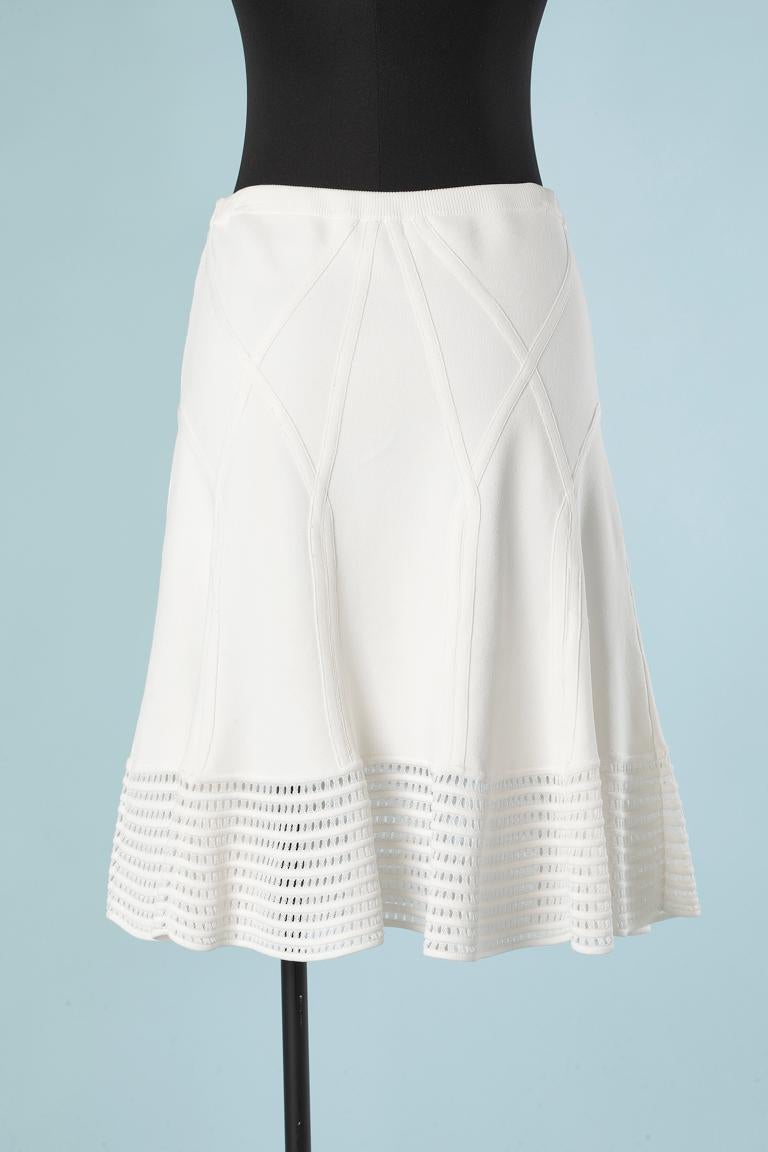 Jupe en tricot de rayonne blanche  Diane Von Furstenberg Pour femmes en vente