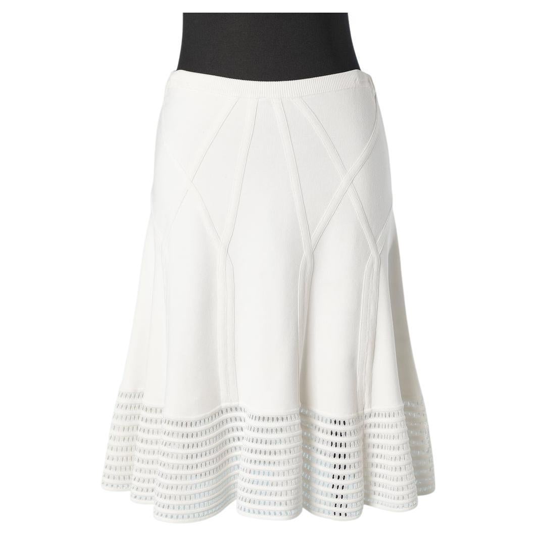 Jupe en tricot de rayonne blanche  Diane Von Furstenberg en vente