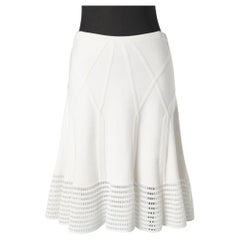 Jupe en tricot de rayonne blanche  Diane Von Furstenberg