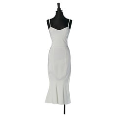 Weißes Viskose-Slipkleid ALEXANDRE VAUTHIER