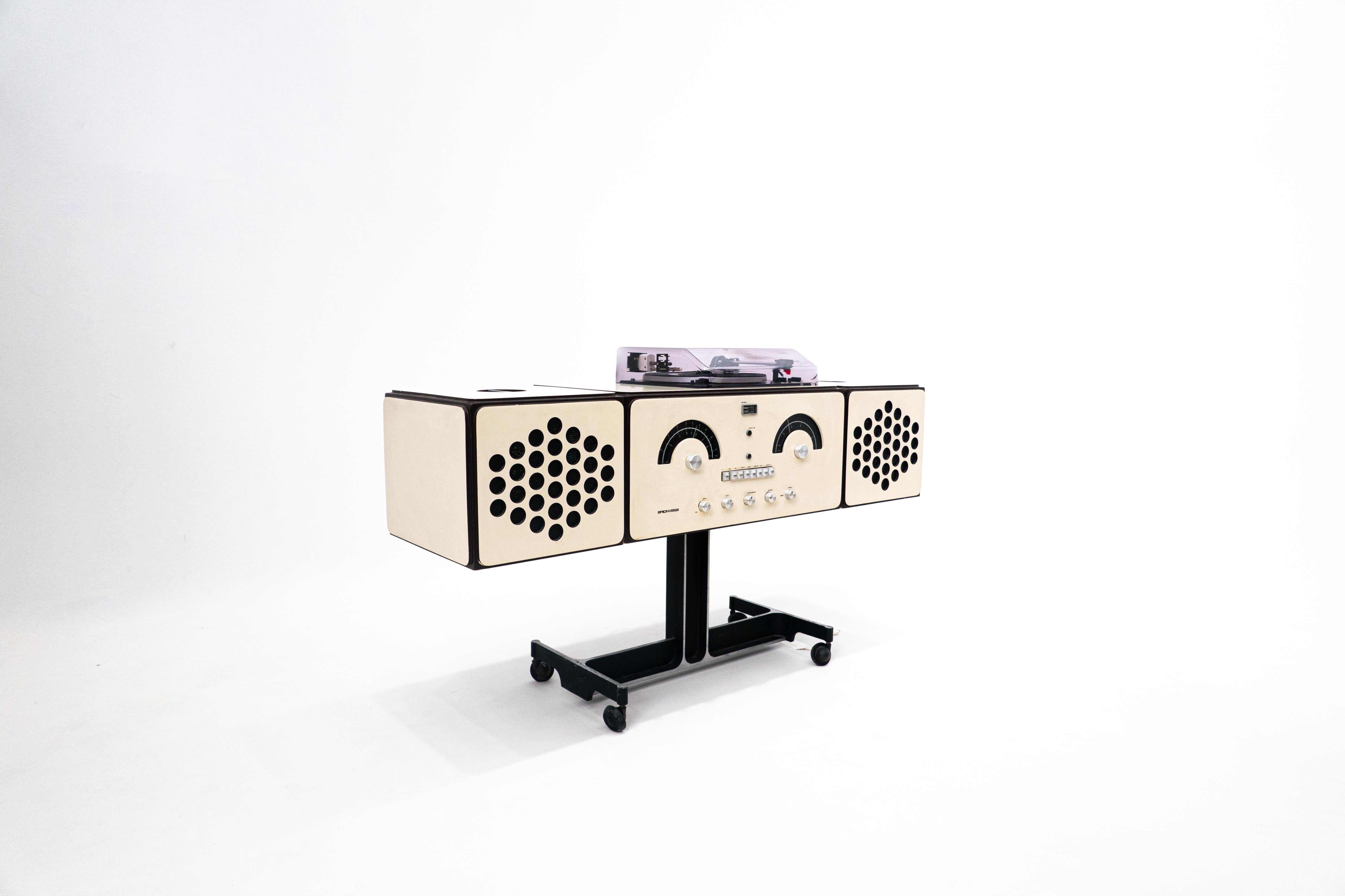 Mid-20th Century White Record Player Brionvega by Achille & Pier Giacomo Castiglioni, 1960s