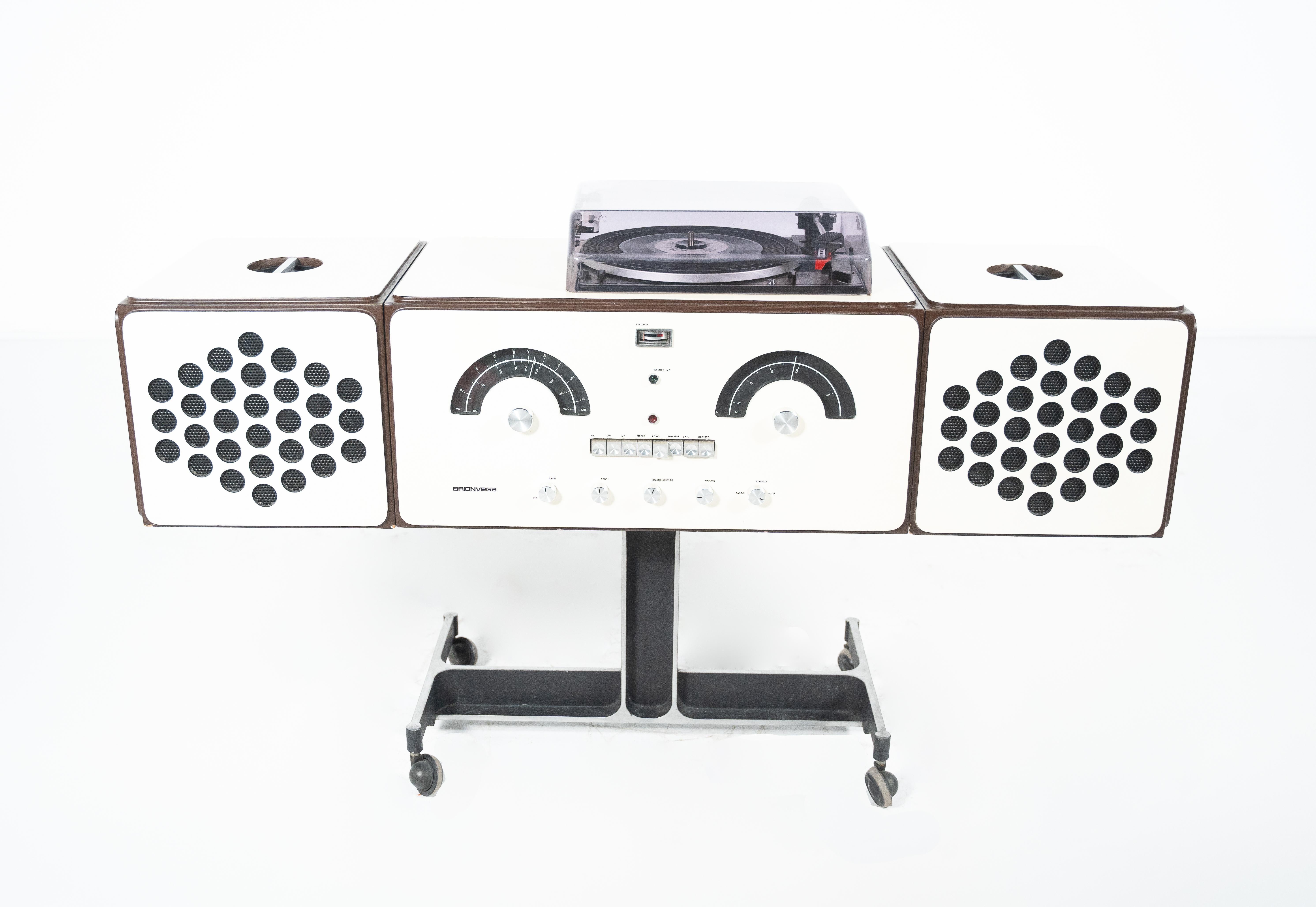Plastica Lettore di dischi Whiting Brionvega di Achille and Pier Giacomo Castiglioni, anni '60