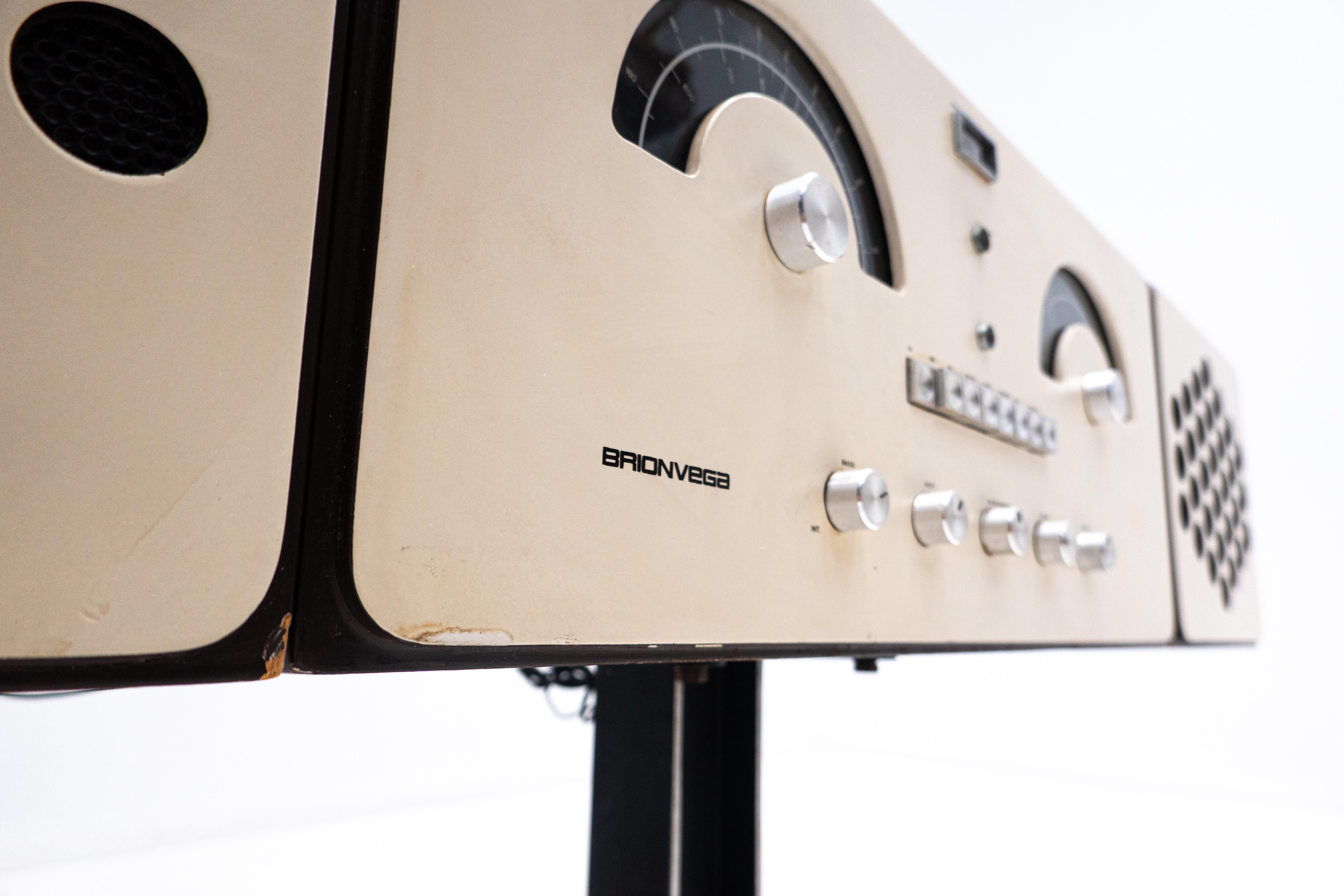 White Record Player Brionvega by Achille & Pier Giacomo Castiglioni, 1960s 2