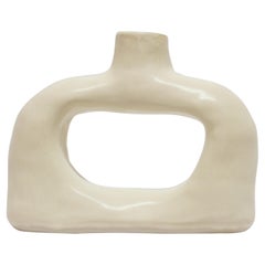 White Recoveco No. 2 Stoneware Vase by Camila Apaez