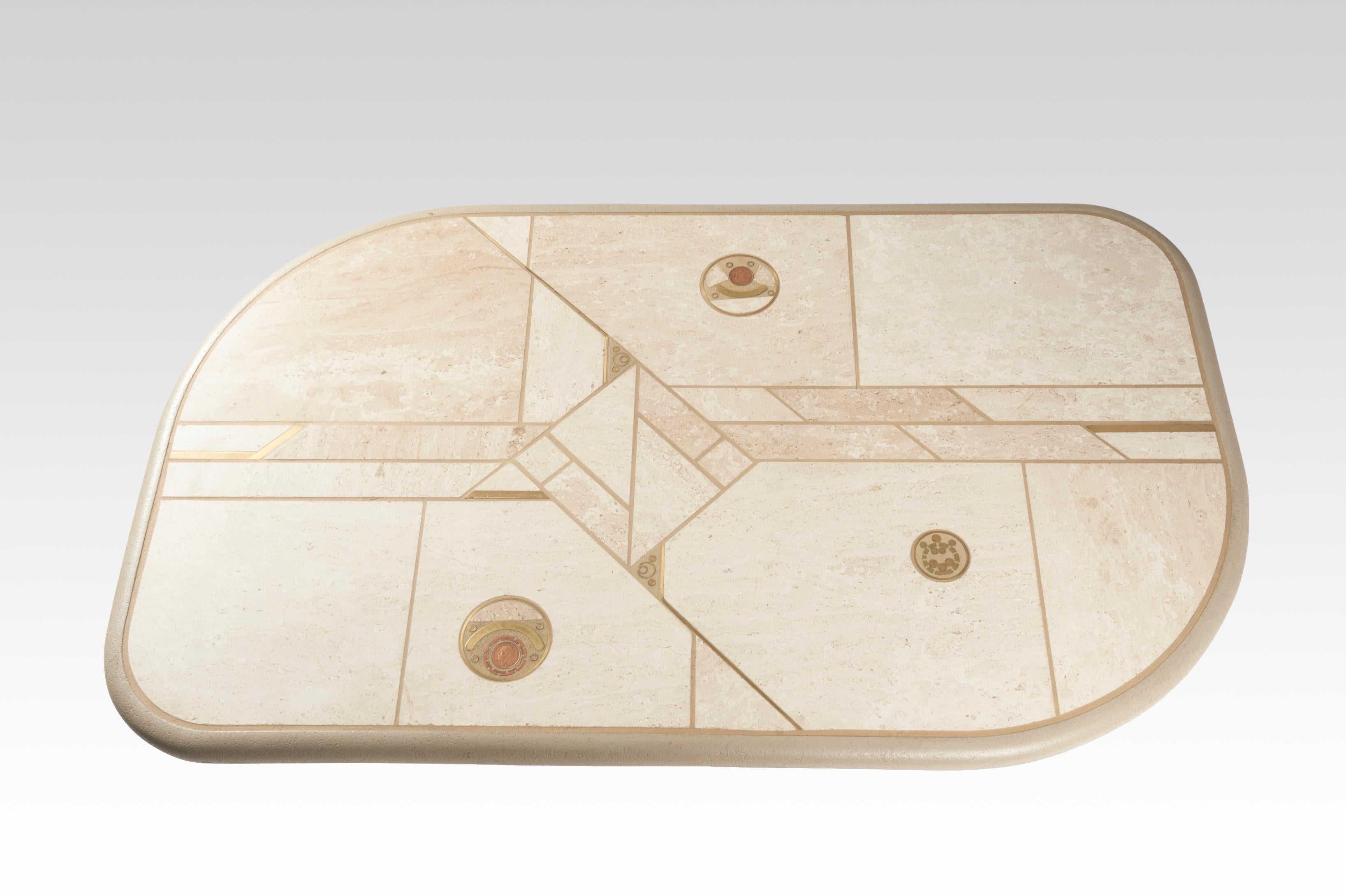 Mid-Century Modern White Rectangular Coffee Table by Design Kingma