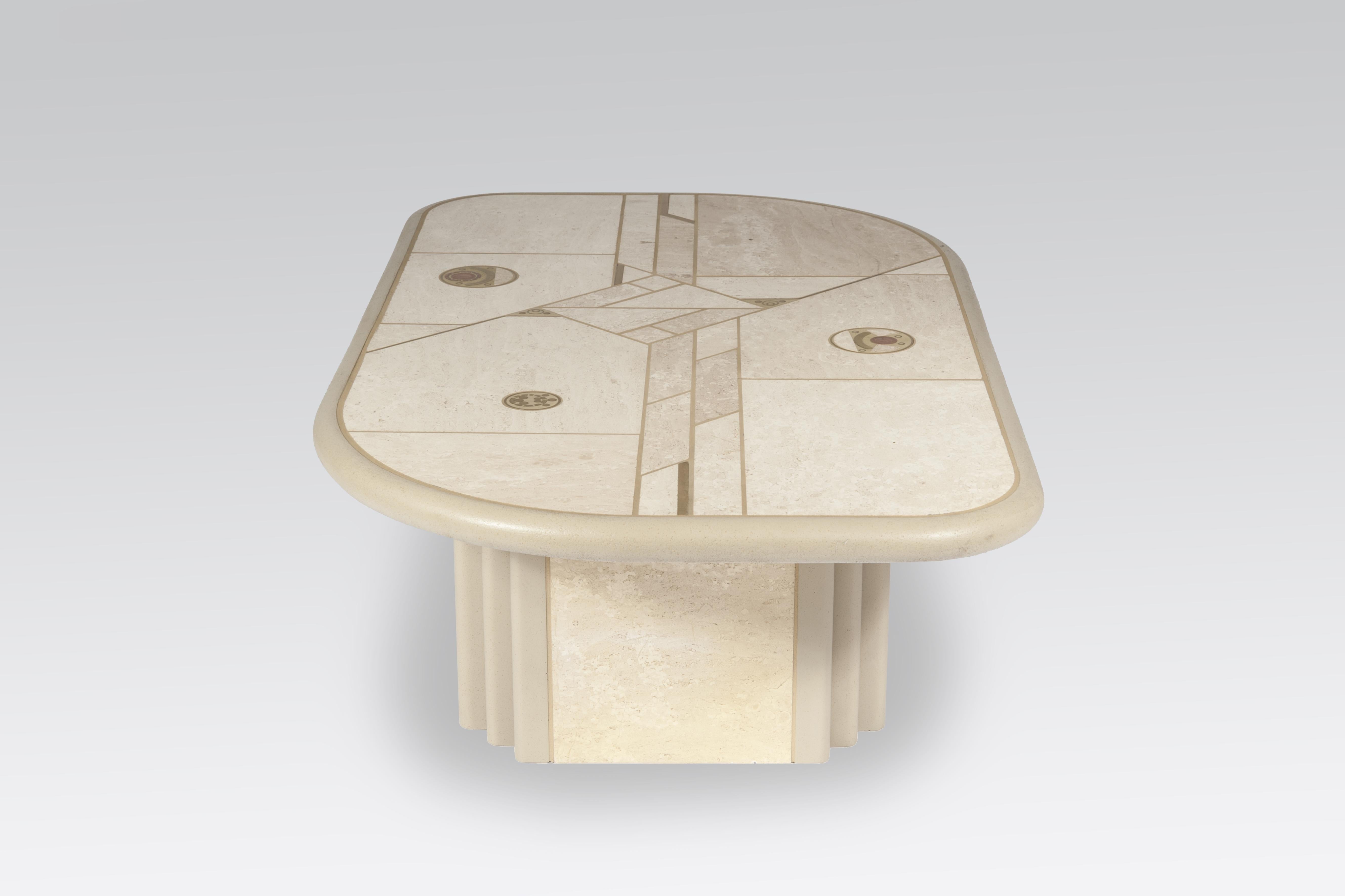 Late 20th Century White Rectangular Coffee Table by Design Kingma