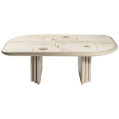 White Rectangular Coffee Table by Design Kingma