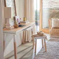 Scrivania rettangolare francese in legno, personalizzabile, disegnata a Parigi.