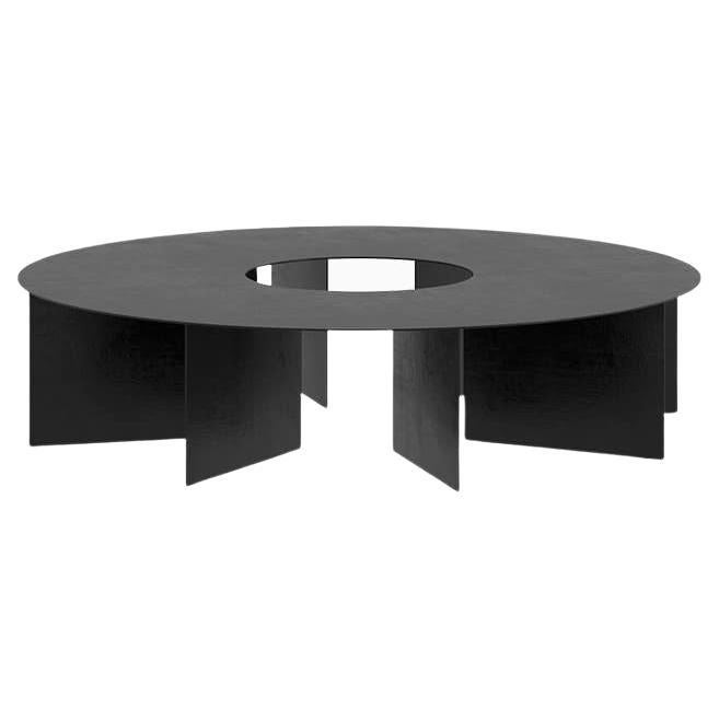 Conceptualized in 2023 by Leonardo Floresvillar, The Reel center tables explore repetition and sequence while functioning as a coffee table or as a sculpture itself, suitable for both indoor and outdoor.

