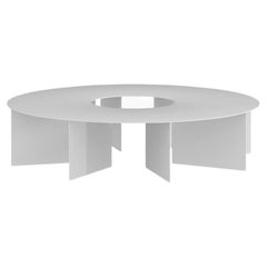 Table centrale en verre blanc - M