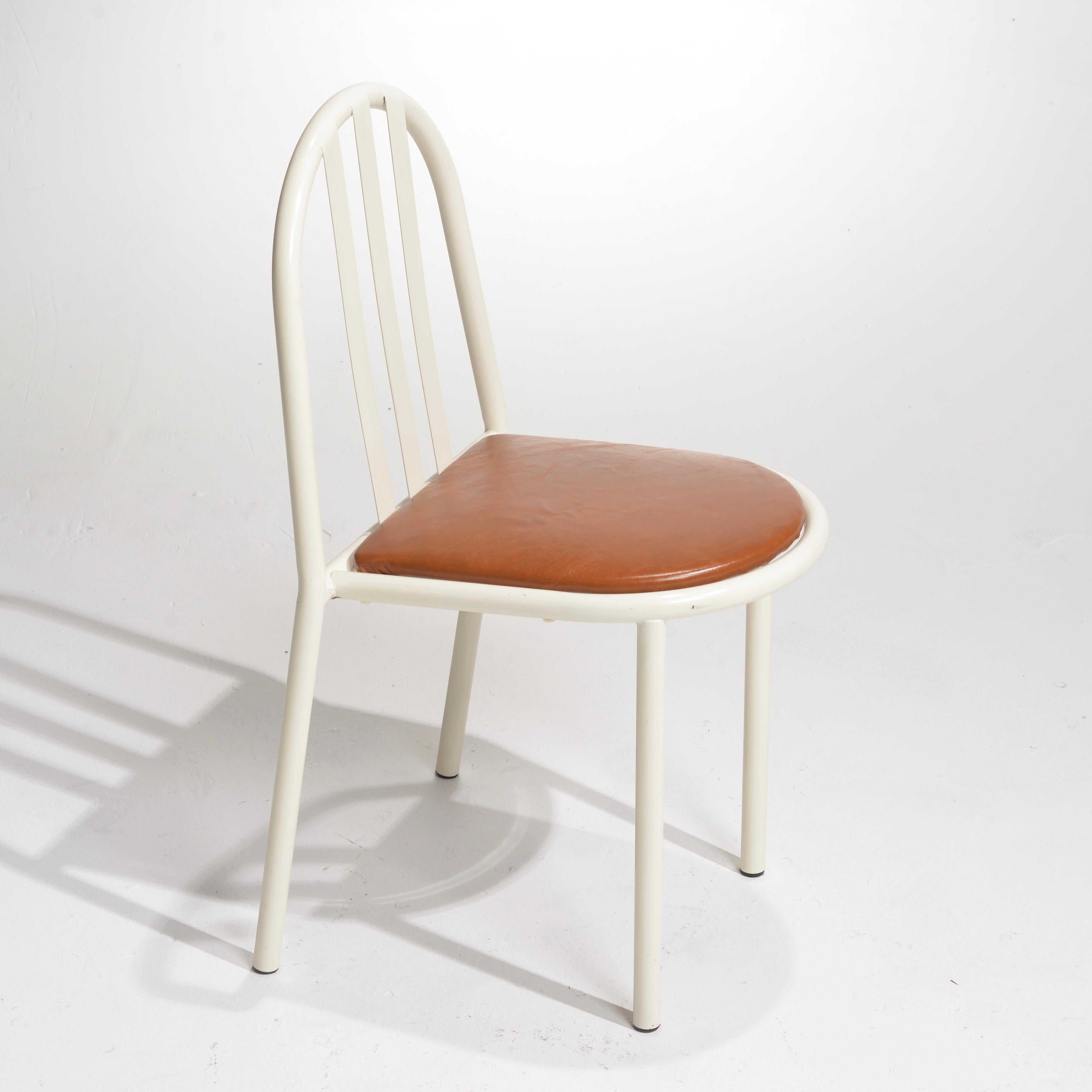 Français Robert Mallet-Stevens chaise blanche empilable modèle n°222 Bauhaus French en vente