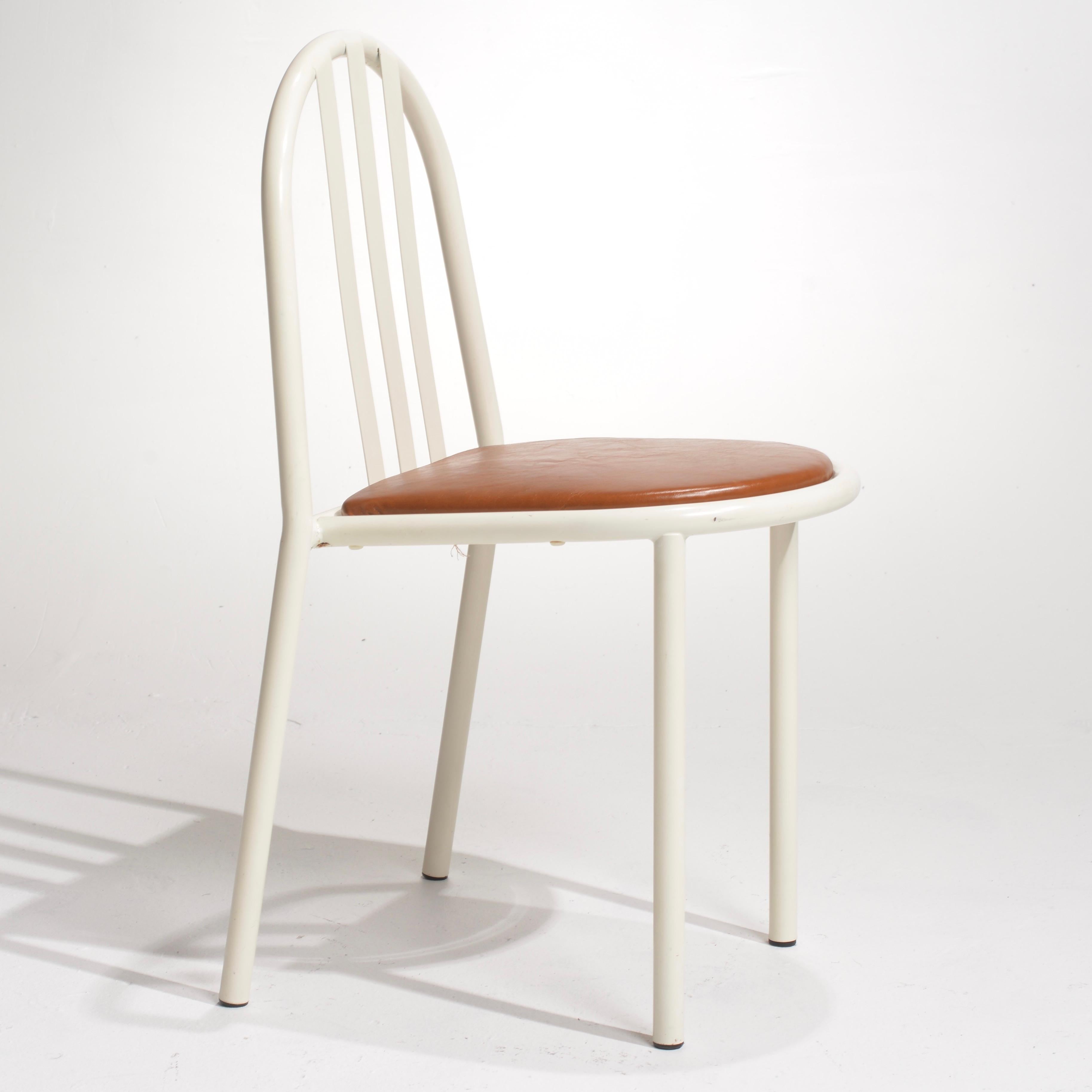 White Robert Mallet-Stevens Model No.222 Chair Bauhaus French Stacking In Good Condition For Sale In Los Angeles, CA