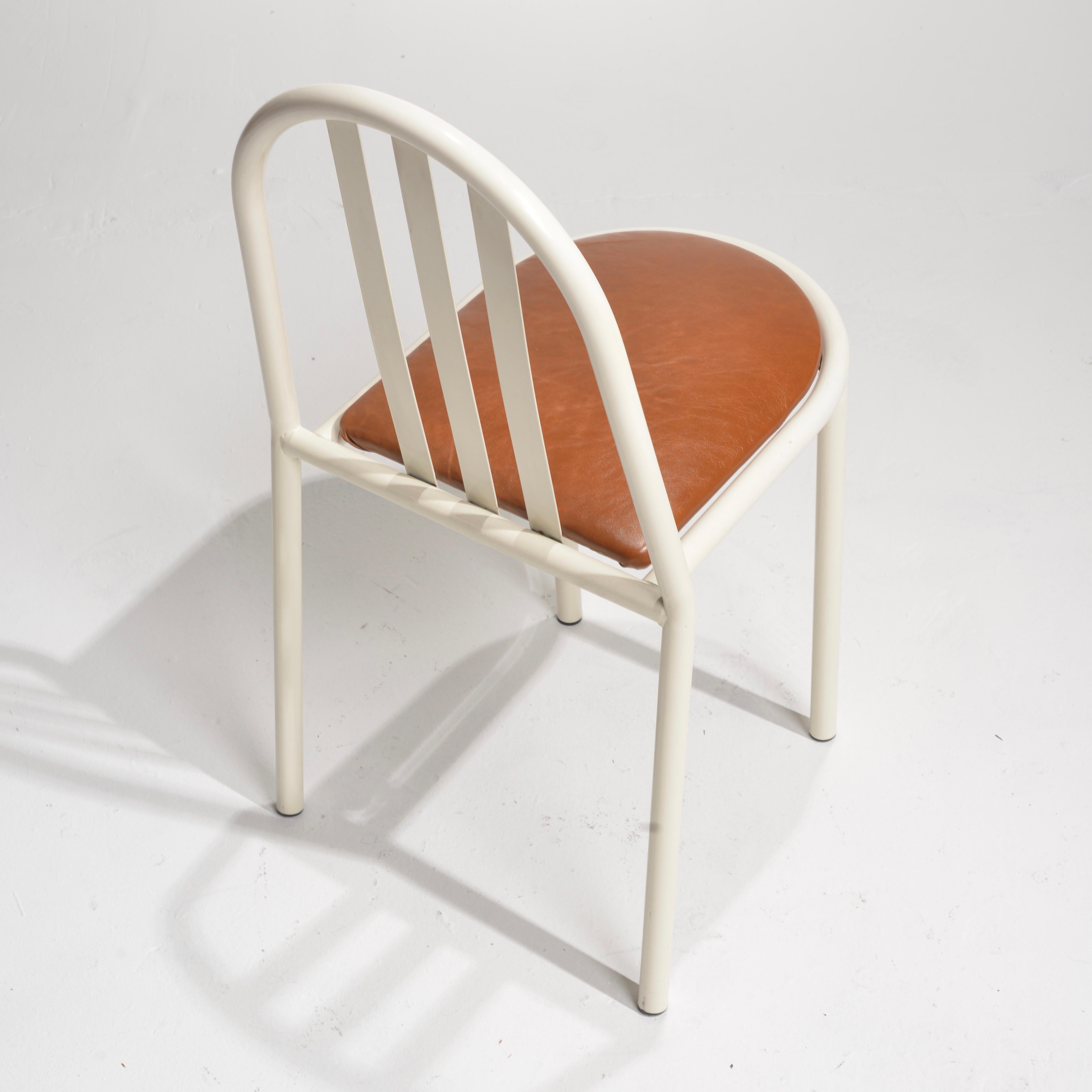 20th Century White Robert Mallet-Stevens Model No.222 Chair Bauhaus French Stacking For Sale