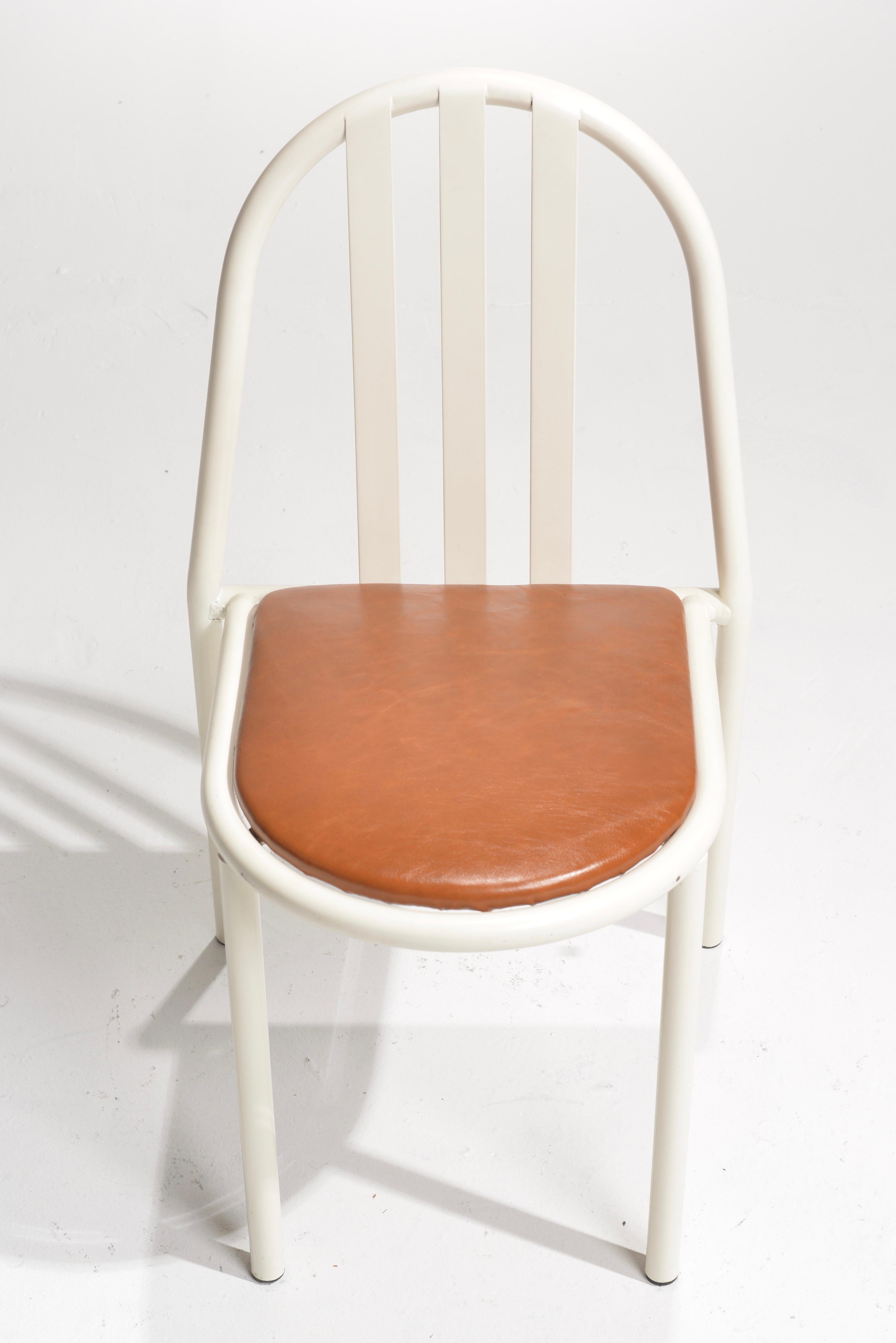 White Robert Mallet-Stevens Model No.222 Chair Bauhaus French Stacking For Sale 2