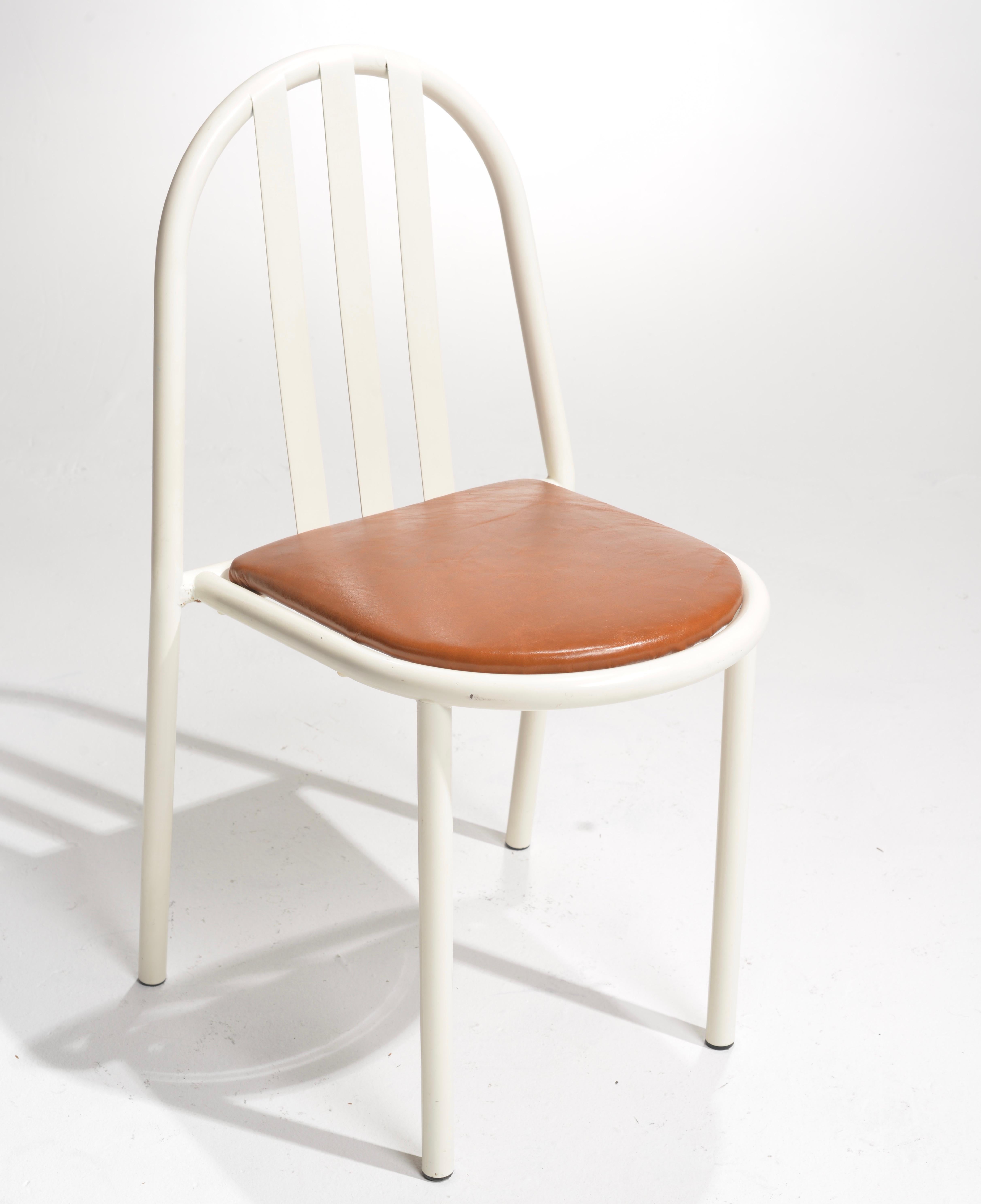 White Robert Mallet-Stevens Model No.222 Chair Bauhaus French Stacking For Sale 2