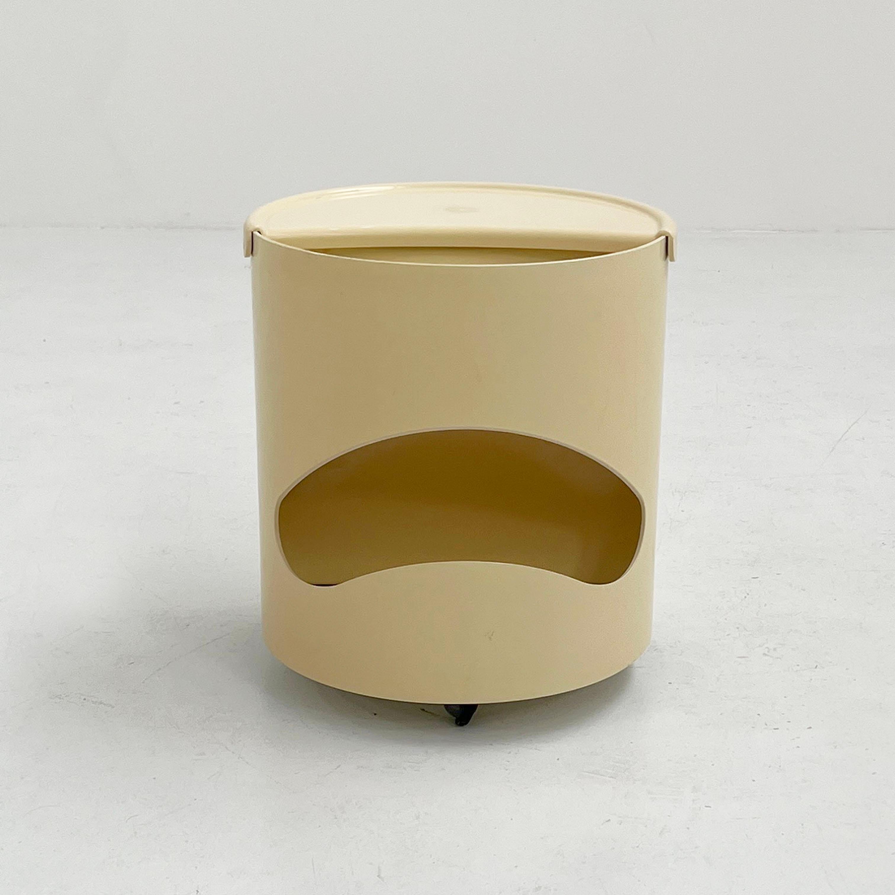 Mid-Century Modern White Robo Side Table by Joe Colombo for Elco, 1970s