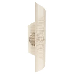 White Rolled Perforated Sconce by Lawson-Fenning