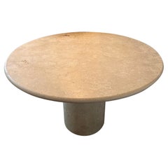 White Roman Travertine Dining Table by Le Lampade White Roman Travertine Dining Table by Le Lampade