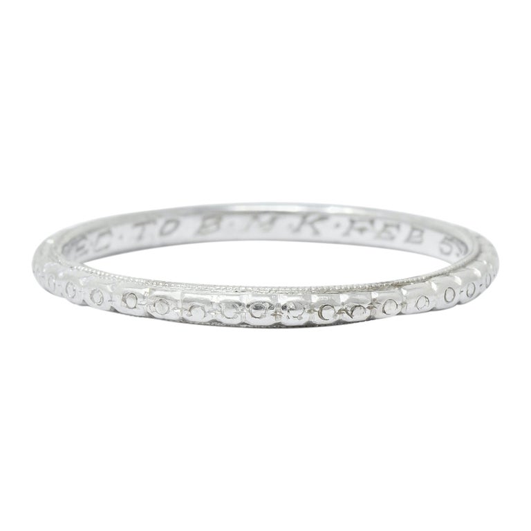 White Rose Jewelry Mfg. Co. Art Deco Orange Blossom Platinum Band Ring ...