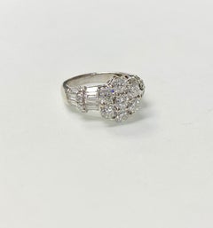 White Round Brilliant Diamond Ring in 18 Karat White Gold