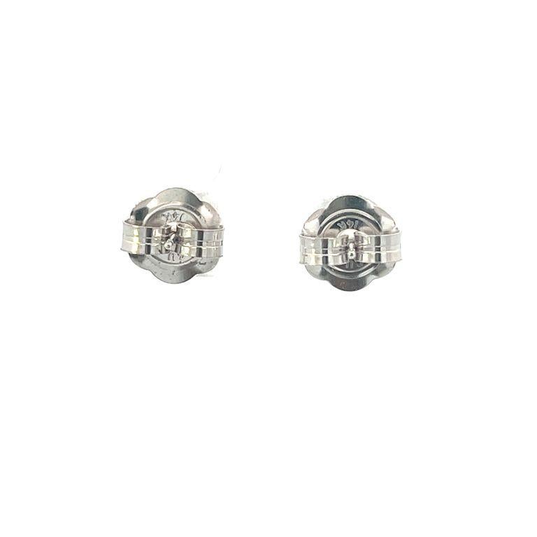 White Round Diamond 3.76CT G/ SI2 in 14K White Gold Diamond Studs Earrings  In New Condition For Sale In New York, NY