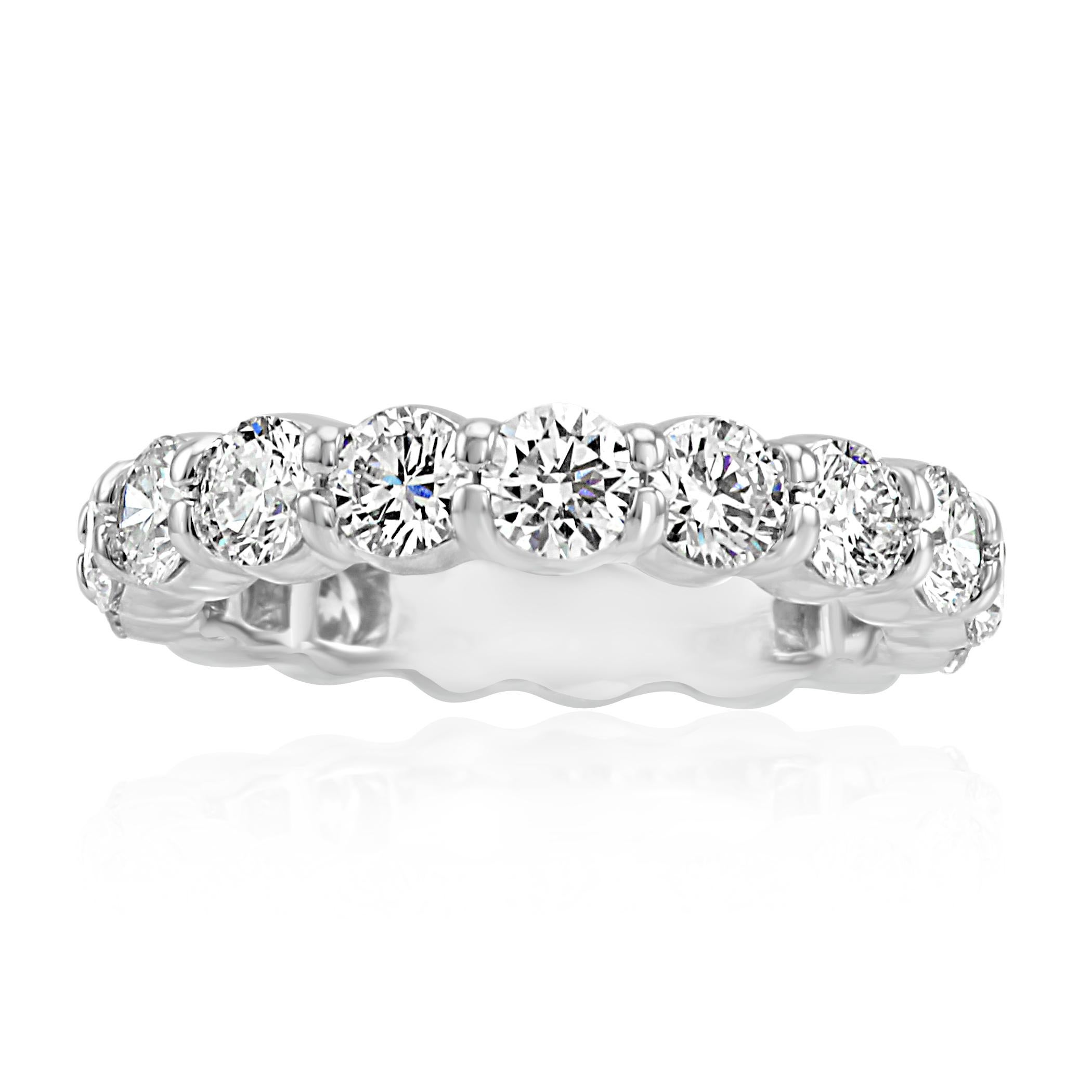 White Diamond Rounds G-H Color VS clarity 3.00 Carat in Gorgeous Platinum Eternity Wedding Band Ring.

Style available in different price ranges. Prices are based on your selection of 4C's i.e Cut, Color, Carat, Clarity. Please contact us for more