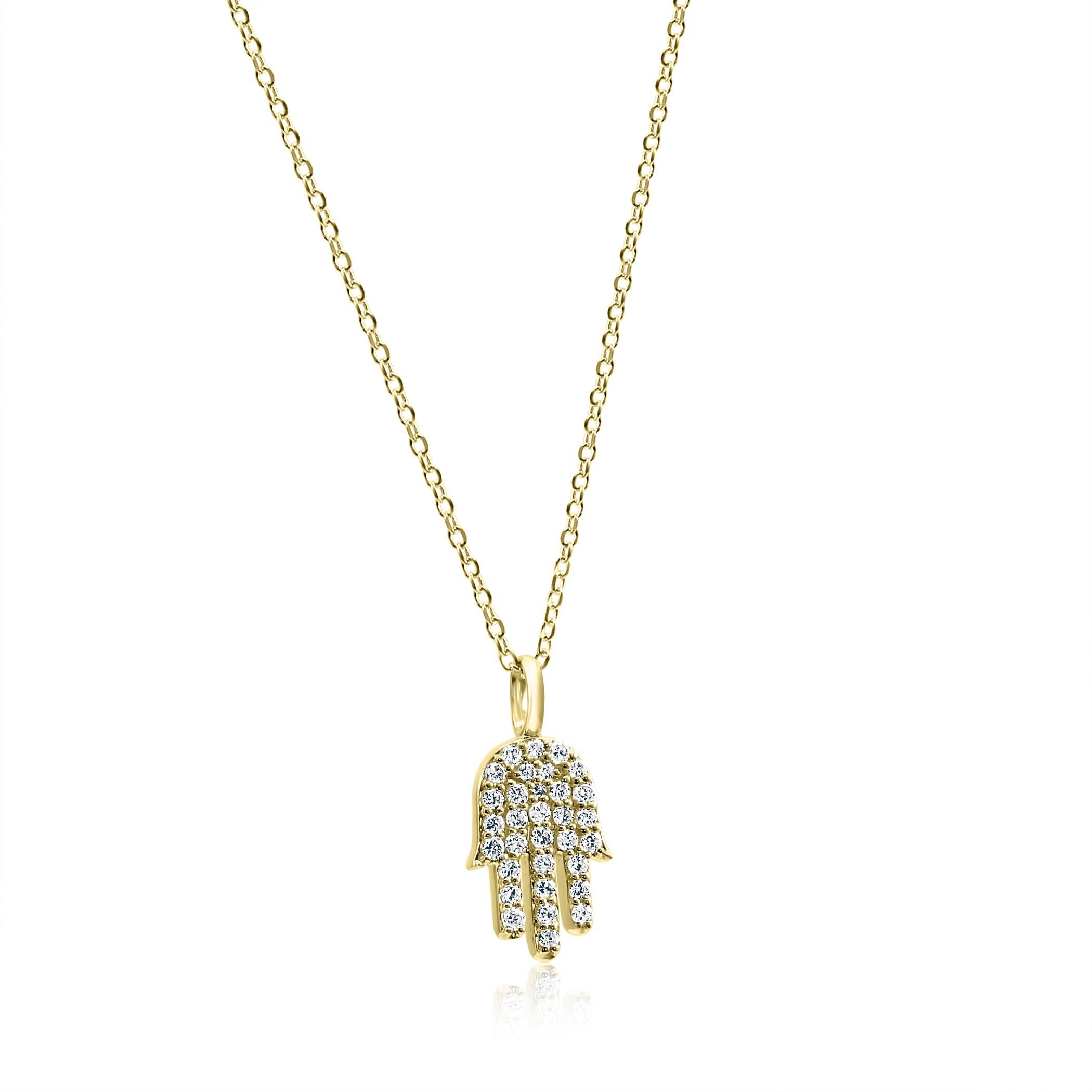 gold hamsa pendant