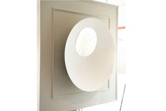 White Round Fiberglass Mirror