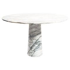 Vintage Mid-century Italian marble dining table in the style of Angelo Mangiarotti, 1970