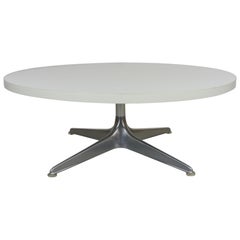 Table basse ronde blanche Sedia par Horst Brüning pour CORS, Allemagne, années 1970