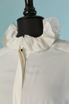 Vestido chemise blanco con volantes ALEXANDRE VAUTHIER Nuevo con etiqueta