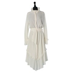 White ruffled chemise dress ALEXANDRE VAUTHIER New with tag