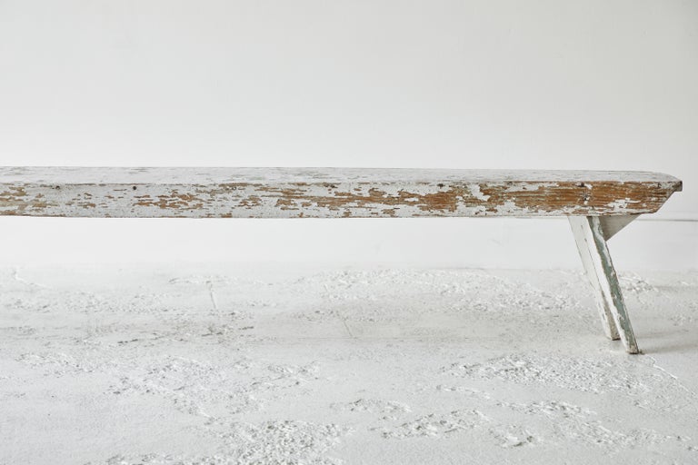 White Rustic Bucket Bench at 1stDibs white rustic bench