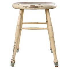 White rustic stool 1930