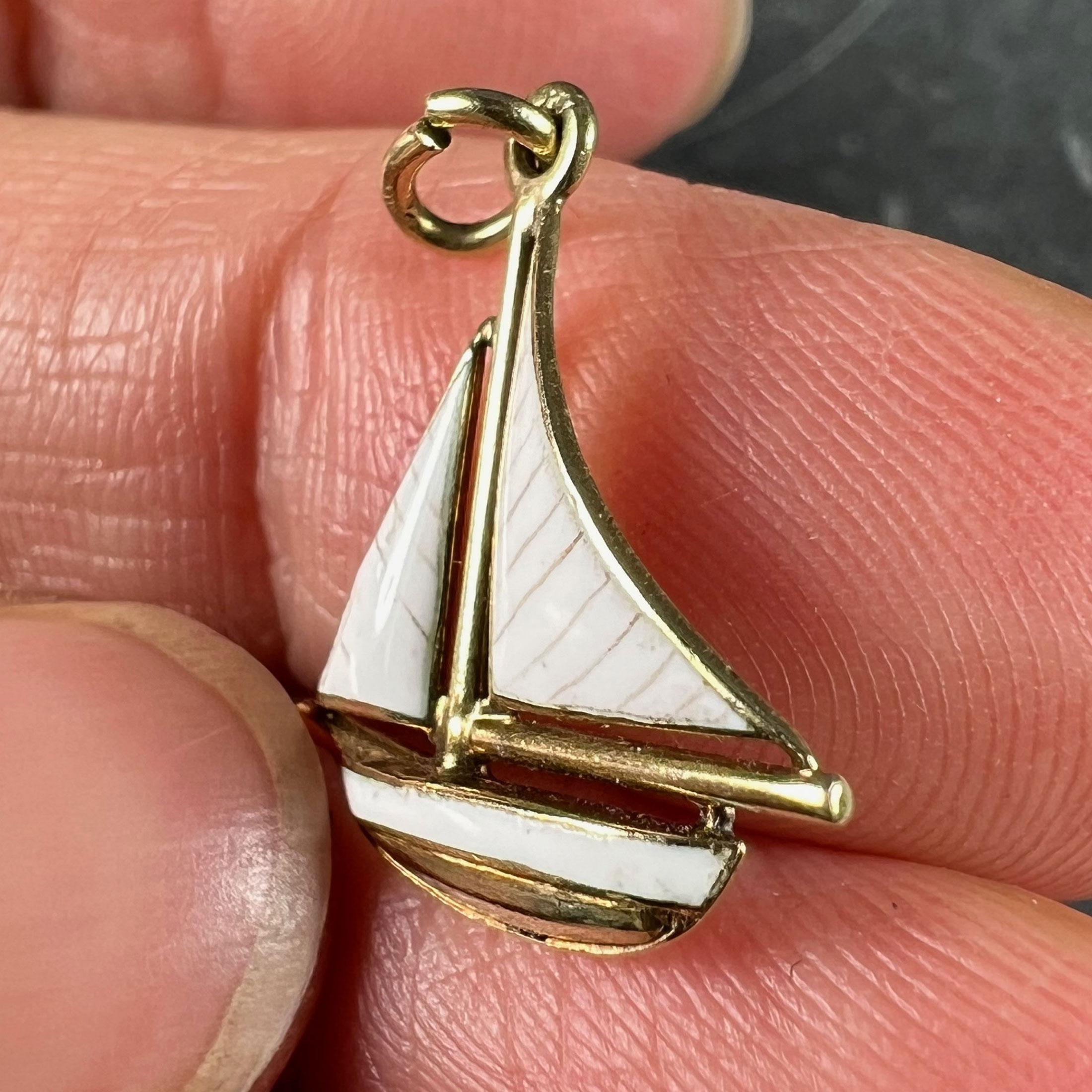 gold sailboat necklace