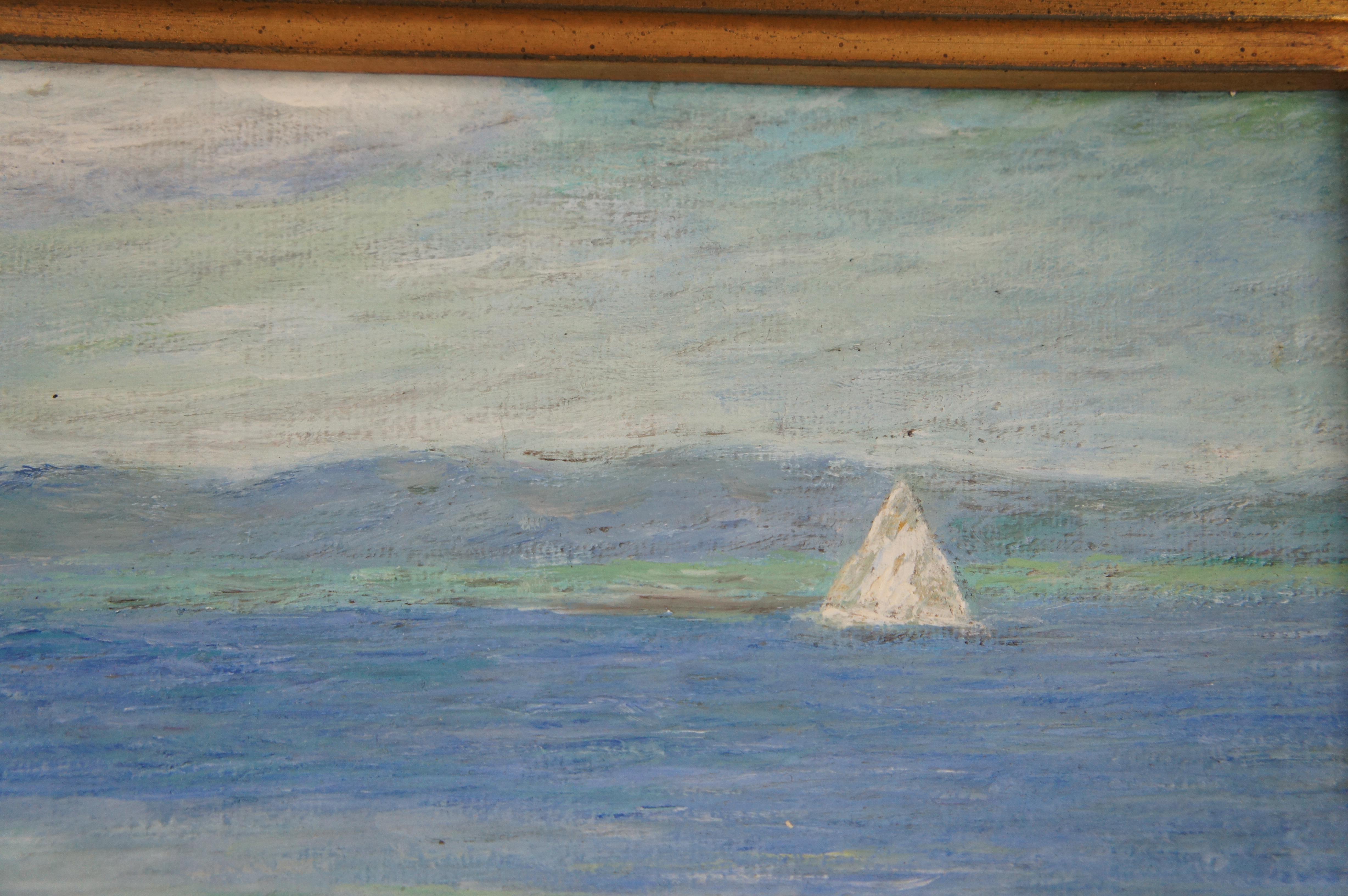 Velas blancas Pintura al óleo impresionista americana Según Edward Henry Potthast 28
