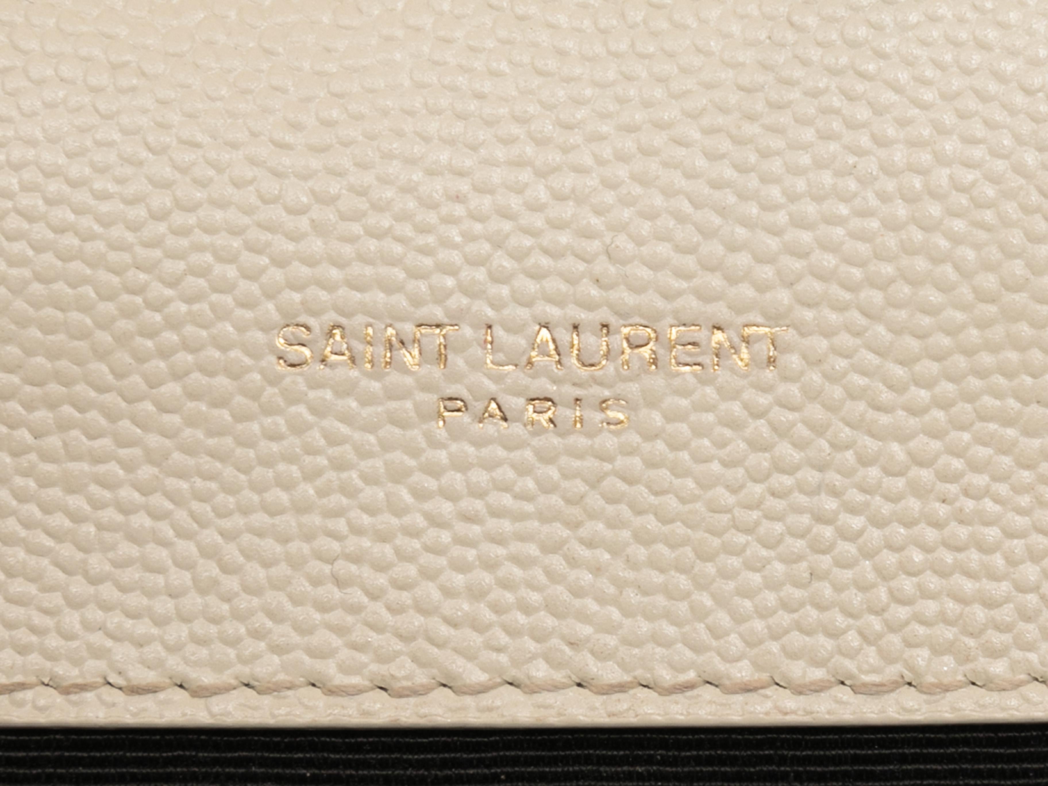 White Saint Laurent Medium Triquilt Matelasse Envelope Bag In Good Condition In New York, NY