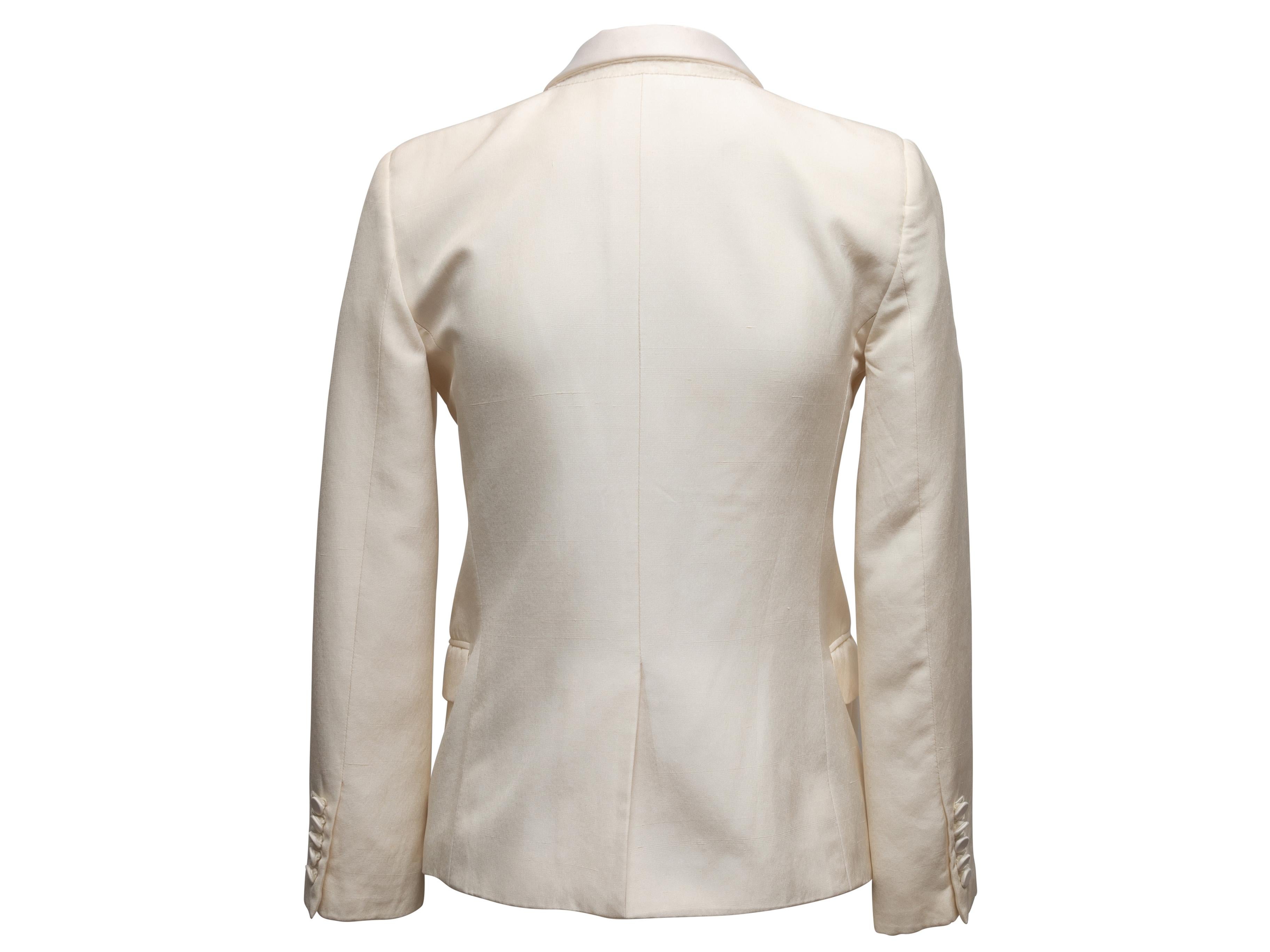 Bianco Blazer bianco a un bottone di Saint Laurent taglia US XS