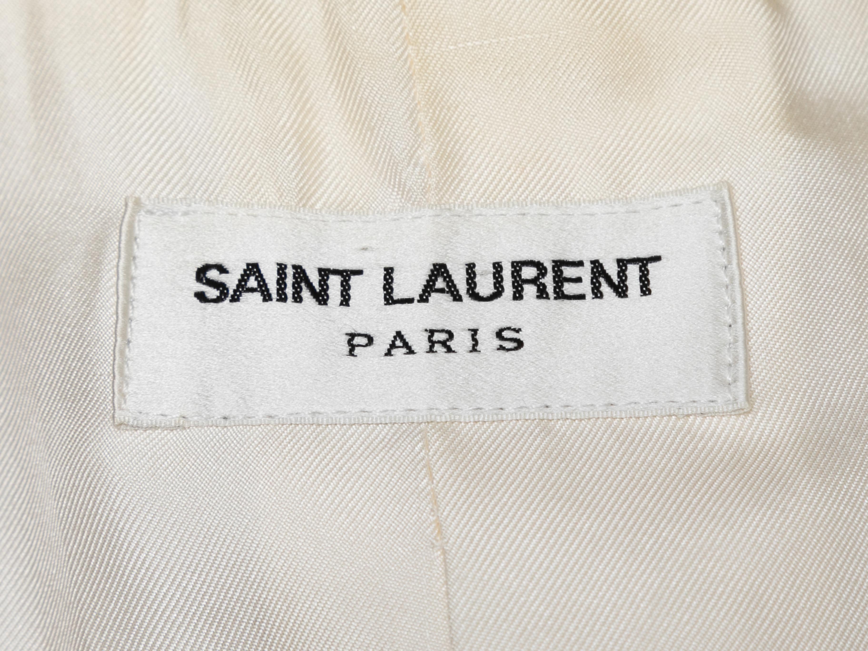Blazer bianco a un bottone di Saint Laurent taglia US XS In condizioni buone a New York, NY