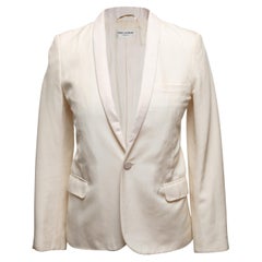 Blazer bianco a un bottone di Saint Laurent taglia US XS