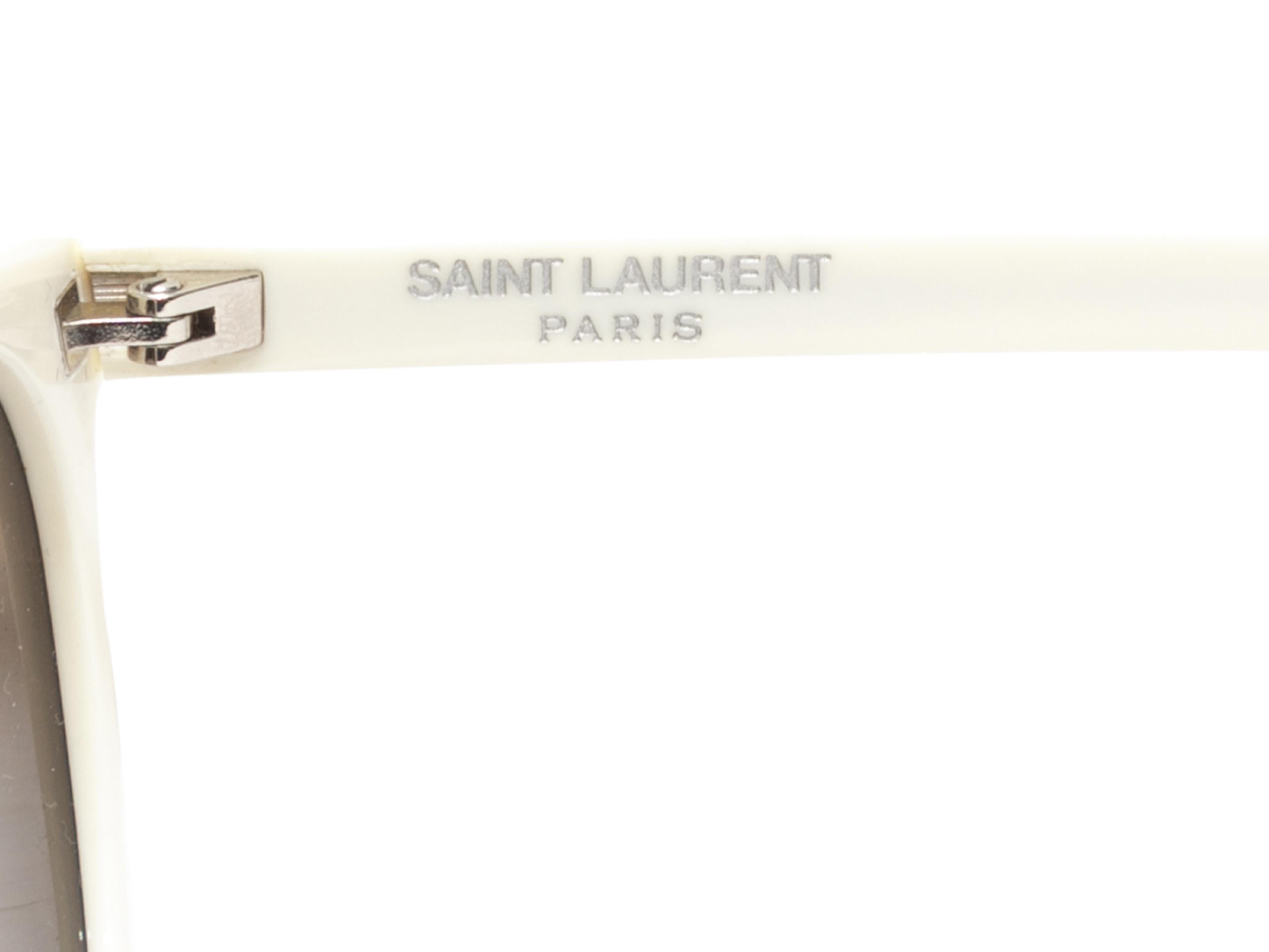 Women's White Saint Laurent Wayfarer Sunglasses For Sale